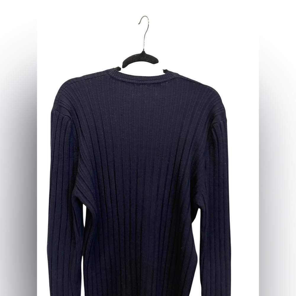 Burberry London navy wool ribbed sweater Size:L - Picture 4 of 13